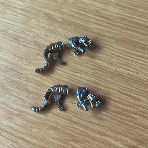 Big Cat Front and Back Earrings
